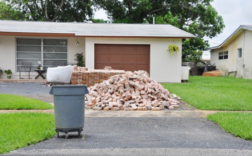 Professional waste clearance team at work